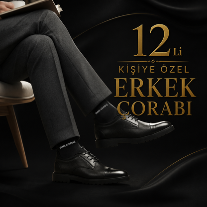 12'li Kişiye Özel Erkek Çorap
