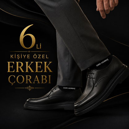 6'lı Kişiye Özel Erkek Çorap