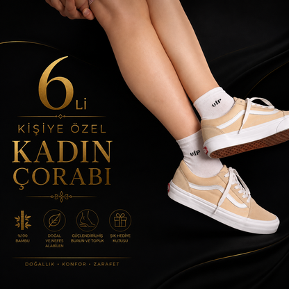 6'li Kişiye Özel Kadın Çorap